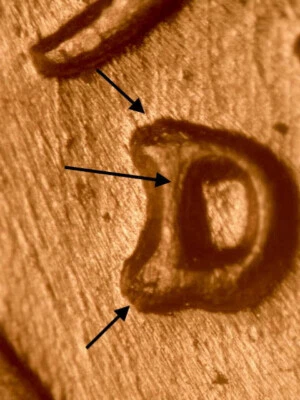 1956-D WRPM-029 D/D Tilted Lincoln Wheat Penny Cent~Gem BU/Uncirculated Red - Image 1 of 3