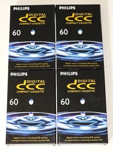 DCC 4 PHILIPS DIGITAL COMPACT TAPE CASSETTE SEALED BLANK AUDIO RECORDING PRO OG - Picture 1 of 17