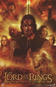 LORD OF RINGS ~ RETURN KING GLOW CAST MOVIE POSTER - Picture 1 of 1