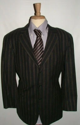BLAZER PARA HOMBRE JOSEPH ABBOUD TALLA 44 R LANA LINO PA CARBÓN RAYAS #310 Foto 1 de 4