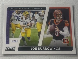 2021 Score Collegiate Champions Joe Burrow LSU Cincinnati Bengals CC1 - Picture 1 of 2