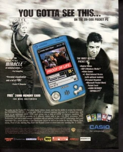Anuncio impreso vintage JUEGOS CASIO EM-500 Pocket PC reproductor de video móvil 01 - Imagen 1 de 1