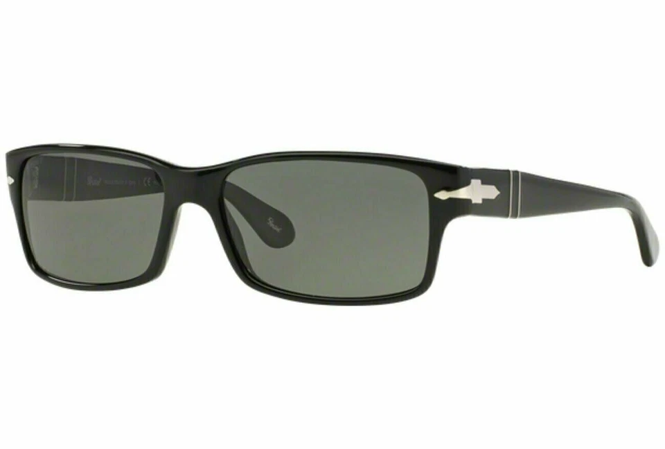 Persol PO 2803S 95/58 Sunglasses Black Frame Green Lens