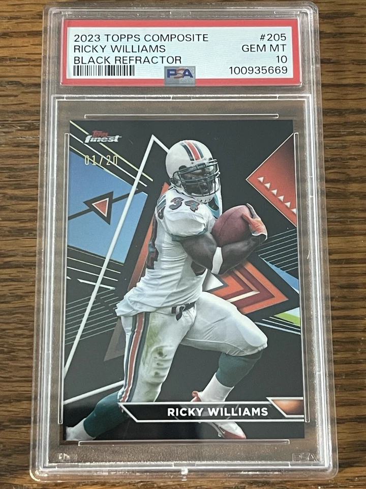 2023 Topps Composite RICKY WILLIAMS Black Refractor 01/20 PSA 10 Pop1 - Image 1 of 2