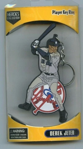 1998 CROWN  HEROES OF THE LOCKER ROOM PLAYER KEY RING CHAIN DEREK JETER YANKEES Cover