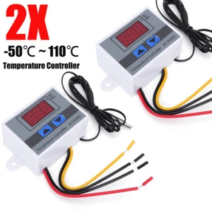 2PCS Digital Temperature Controller AC DC Incubator Switch Thermostat NTC Probe - Picture 1 of 13