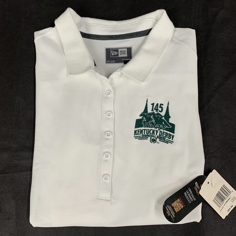 Kentucky Derby Womens Shirt Medium White 145 Churchill Downs Knit NWT Cover