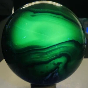 Esfera de cristal de ágata volcánica natural rara piedra preciosa reactiva UV curación 4820 g - Imagen 1 de 20