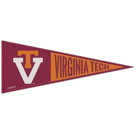 Virginia Tech Hokies Throwback Logo Wool Pennant - 13"x32" Cover