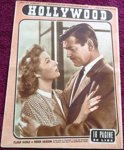 CLARK GABLE, Greer Garson cover  IT Hollywood (4/26/47) movies  Roz Russell port - Picture 1 of 5
