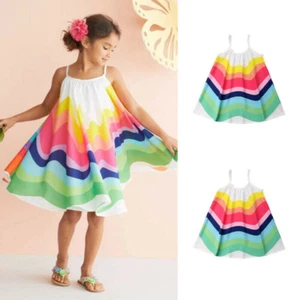 Toddler Baby Girls Outfits Sleeveless Romper Tops Strap Dress Skirts Clothes - Picture 1 of 9