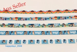 2 Metres Bluey Character or Hey Duggee Grosgrain Ribbon 3/8" - 9mm Craft Cake - Picture 1 of 6