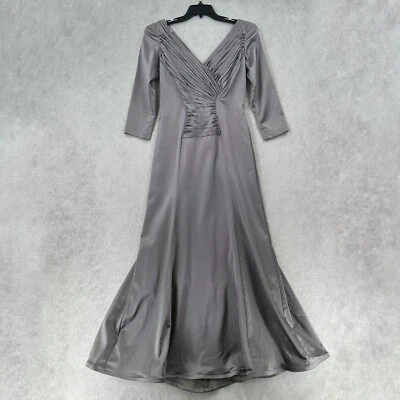 Tadashi Shoji Taffeta Gown Women US 10 Gathered Floor Length Satin Evening Dress - Image 1 of 4