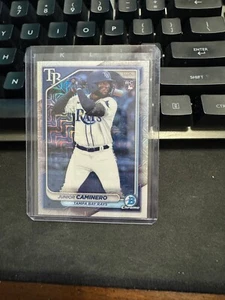 2024 Junior Caminero Bowman Chrome Mega Mojo RC Rookie Card Tampa Bay Rays #56 - Picture 1 of 2