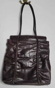 Falor Le Borse Leather Shoulder Bag Purse Handbag Brown Vintage - Picture 1 of 10