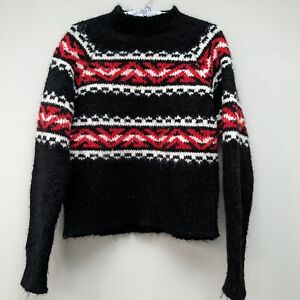 Sandro Paris jaquie fair isle jacquard knit sweater Size 0 XS