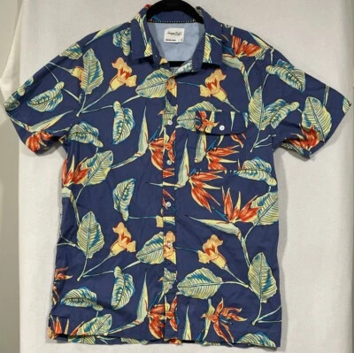 Vintage SOVEREIGN CODE Bird Of Paradise Bruce men's Hawaiian print shirt Size L - Image 1 of 4