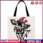 Cow Village Life-Large Capacity Linen Tote Bag