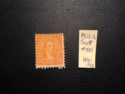 US stamps 1925 Monroe 10c Orange stamp Perf.10 Scott # 591 Mint NG - Image 1 of 2