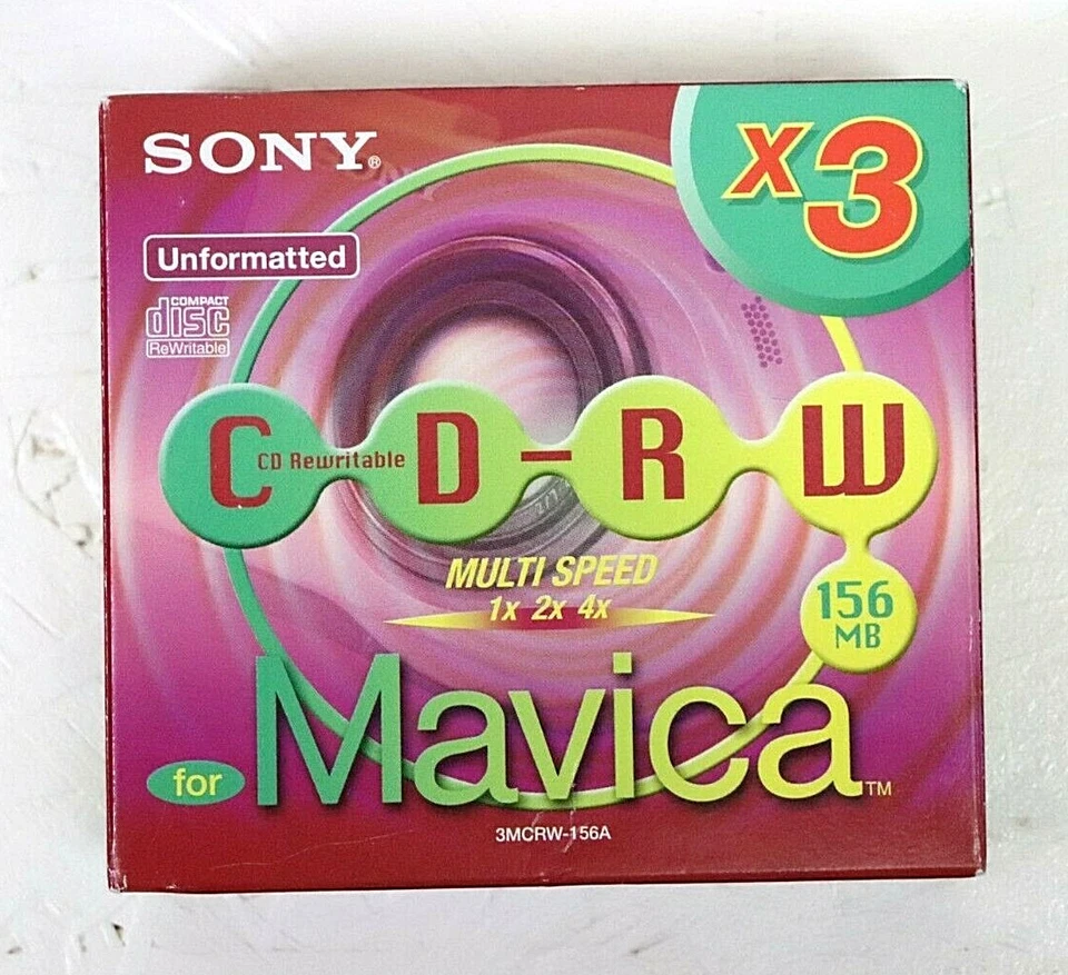 Sony 3mcrw-156a Mavica Unformatted Rewritable Cd-rw 156mb 8cm