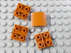Lego Menge 4 dunkelorange 2x2 gebogene umgekehrte Schräge Stücke - Bild 1 von 1