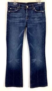 7 For All Mankind Size 28 Women's Boot Cut Blue Jeans U075J080U-470S $198 - Picture 1 of 11