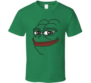 T-Shirt PEPE SMUG FROG SAD FROG I.Grün - Bild 1 von 2