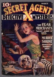Secret Agent X Mar 1936 Wild Skeleton Cvr - Pulp - Bild 1 von 2
