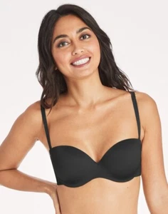 Maidenform Trägerloser BH Gepolstert Bügel 09417 Convertible 5 Wege Schwarz 32A Neu mit Etikett - Bild 1 von 8