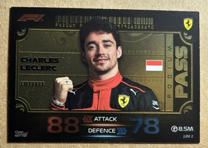 2023 Topps Turbo Attax Podium Pass Charles Leclerc JUM 2 - Picture 1 of 1