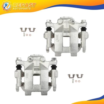 Set of 2 Rear Brake Calipers For 2009 - 2016 2017 2018 Nissan Maxima w/ Bracket - Image 1 of 4