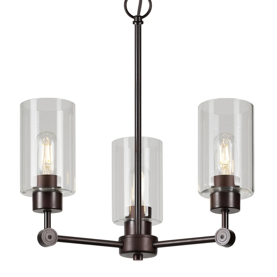 Forte Lighting 2614-03 Jayden 3 Light 18"W Pillar Candle - Bronze - Image 1 of 4