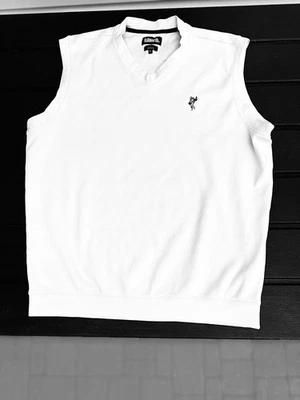 Ashworth White/Cream L Sweater Vest EZ-TECH 100% Cotton No Stains Or flaws - Image 1 of 4