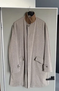 Luciano Barbera Luxus Mantel Wolle Beige Gr. 50 - Bild 1 von 24