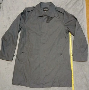 Banana Republic Gray Rain Jacket Men's Size Large Pockets Lined Coat  - Picture 1 of 8