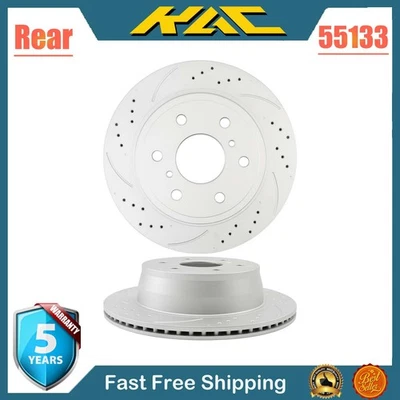 55133 Rotores de disco de freno traseros para Chevrolet Tahoe 2007-2009 2014-2020 Foto 1 de 4