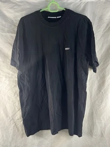 Obey T-Shirt Oberteil Herren Medium M schwarz kurzarm weiß Logo bestickt - Bild 1 von 14