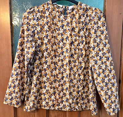 La Redoute Mademoiselle B Ladies Floral Ruffled Blouse Top Size UK 12/40 VGC - Image 1 of 4