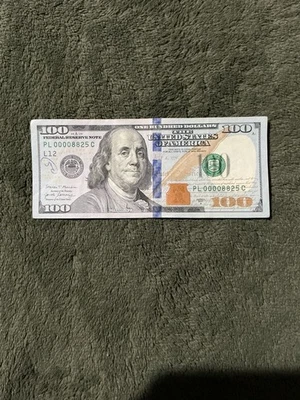 100 Dollar Bill with Low Serial Number - Image 1 of 2