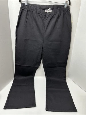 Main Street Blues Black Cotton Pull-On Women's Pants Size HB - Image 1 of 4