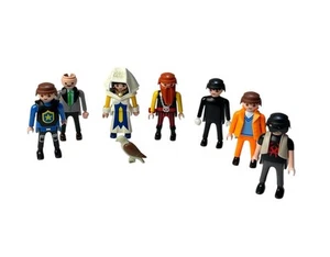 Lote De Colección Años 90 De 7 Figuras Personajes Playmobil Personas y 1 Halcón Halcón - Imagen 1 de 7