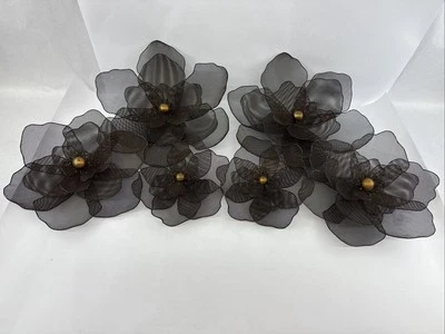 Decoración de pared de flores suculentas de metal 3D 6 piezas 2 - 18" 2 - 14,5" 2 - 11” Foto 1 de 4