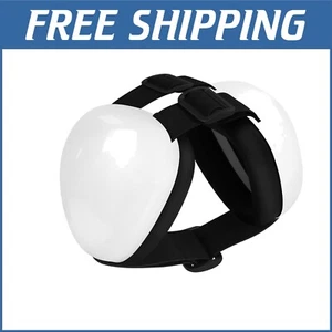 Stylish White Dog Earmuffs - Top 29dB NRR for Protection from Loud Noises - Picture 1 of 8