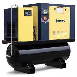 Variable Frequency 230V Rotary Screw Compressor 10HP 35 CFM Air Dryer and Tank - Picture 1 of 12