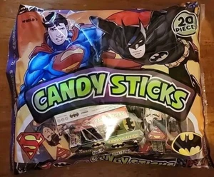 World's Confections DC Comics Superman & Batman 20 CANDY STICKS - Bild 1 von 2