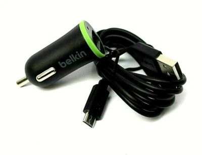 2 Pack Belkin Universal Car Charger w/ Micro USB Cable 10W 2.1 AMP New & Sealed - Image 1 of 4