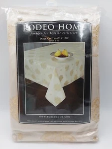 Vtg Rodeo Home 100% Polyester Tablecloth "Brea Cream"    60"×108"  NIP  MINT - Picture 1 of 8