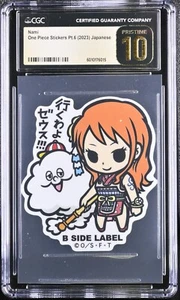 CGC 10 PRISTINE - Nami B-SIDE Label Sticker - One Piece Japanese - Picture 1 of 2