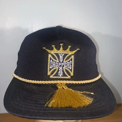 Gorra de béisbol WEST COAST CHOPPERS WCC negra con dorada sombrero malla espalda a presión Foto 1 de 4
