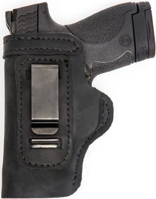 LT BLACK CUSTOM IWB Leather Holster YOUR CHOICE:rh,lh-laser-slide-cant-belt-mag+ - Image 1 of 4